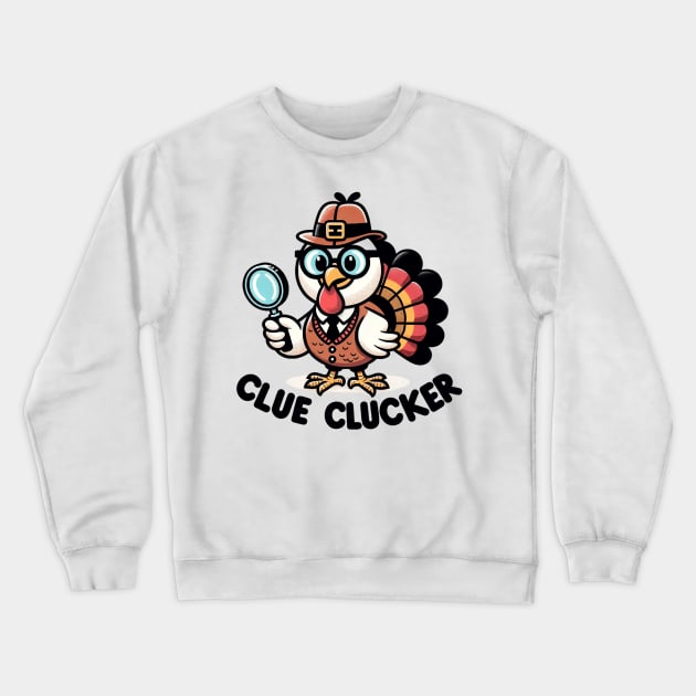 clue clucker Crewneck Sweatshirt by MZeeDesigns